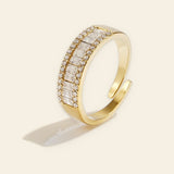 Margaux - Stapelring met baguette steentjes