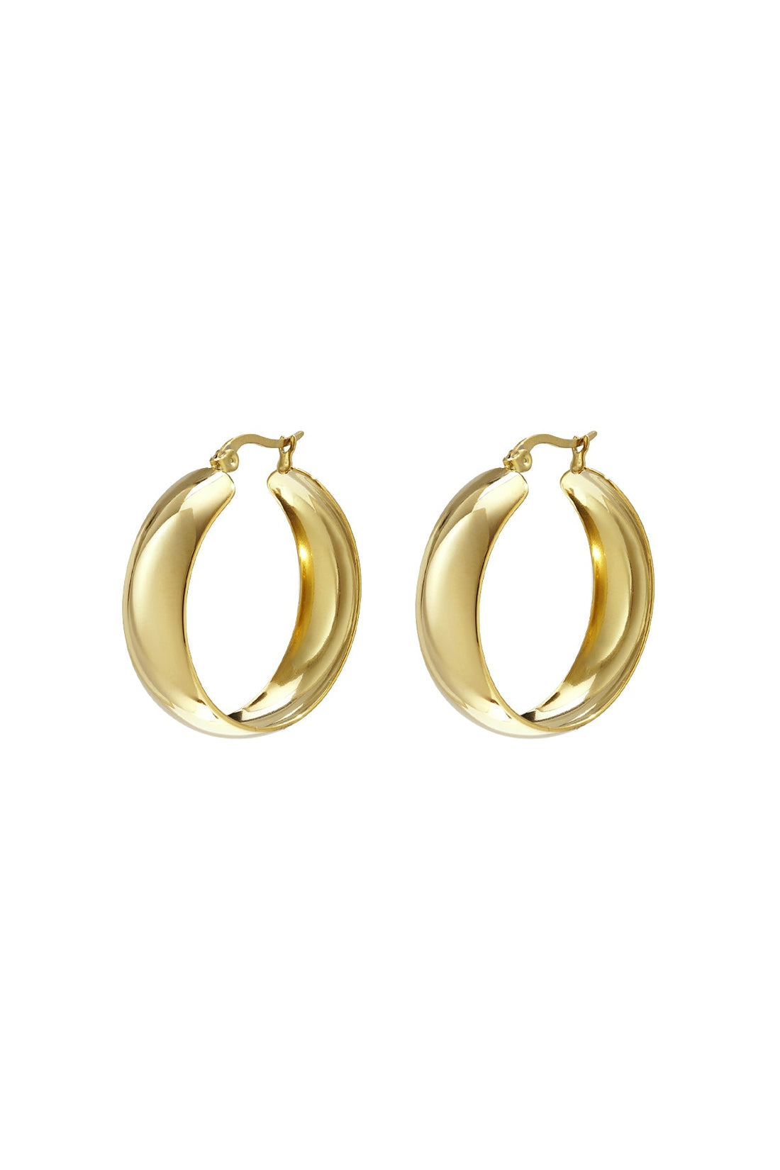 Gouden creolen van waterproof roestvrij staal van Bellou