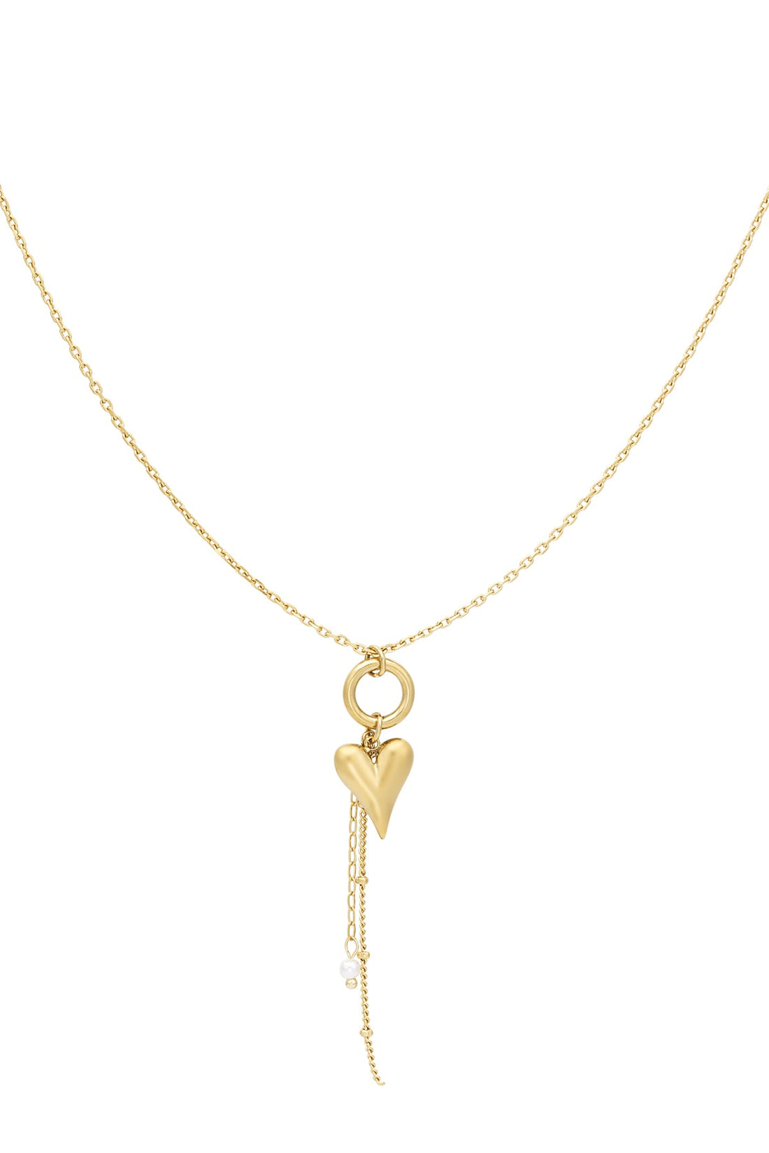 Hartjesketting van roestvrij staal als sieraden cadeau voor oma