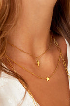 Stella - hanger ketting Goud aan hals