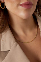 Twist - schakelketting Goud aan hals