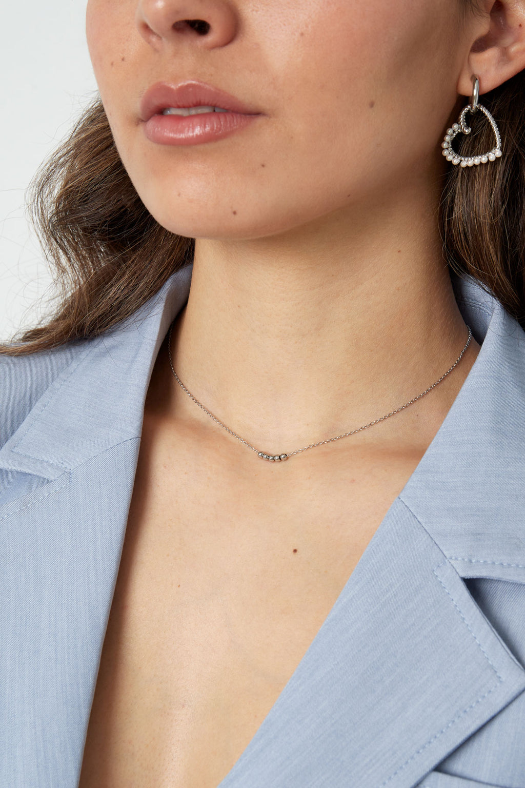 Pebble - schakelketting Goud aan hals