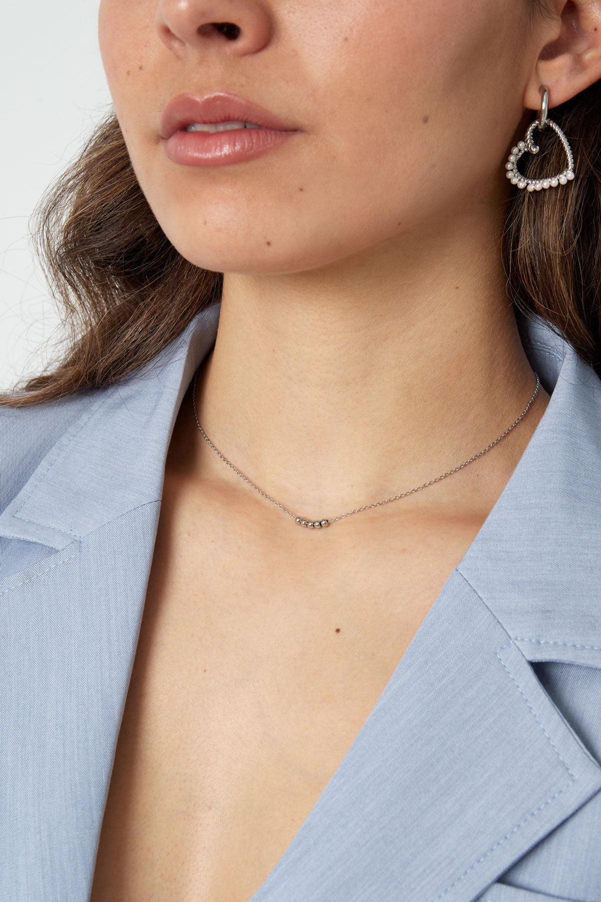 Pebble - schakelketting Goud aan hals