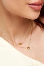 Knot - hanger ketting Goud aan hals