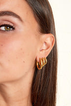 Tess - hoops Goud aan oor