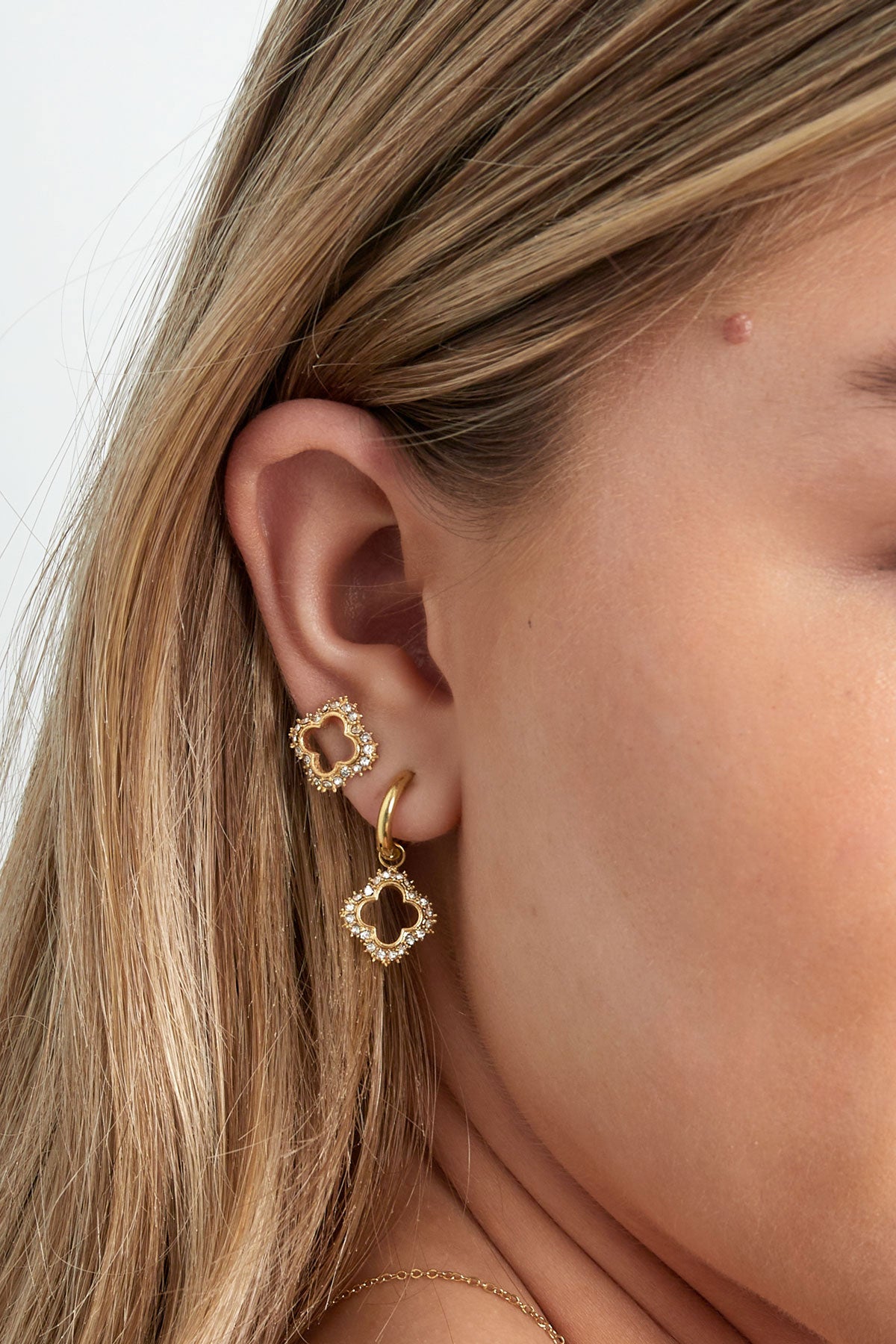 Diva - studs Goud aan oor