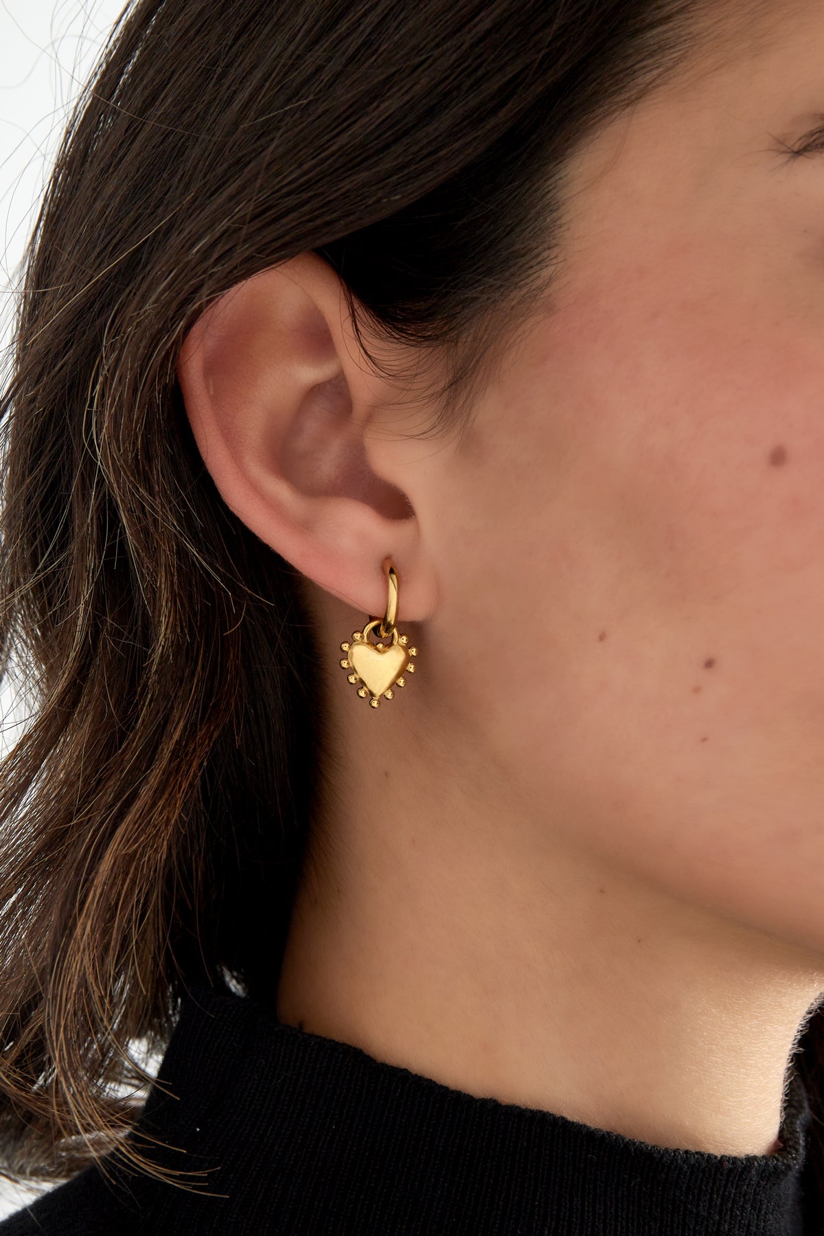 Lover - studs Goud aan oor