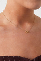Linked Luck - klaver ketting Zilver aan hals