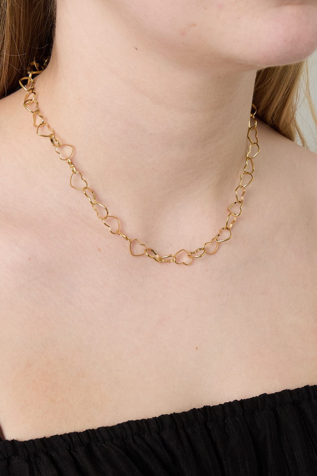 Personal Heart - hartjes ketting Goud detail