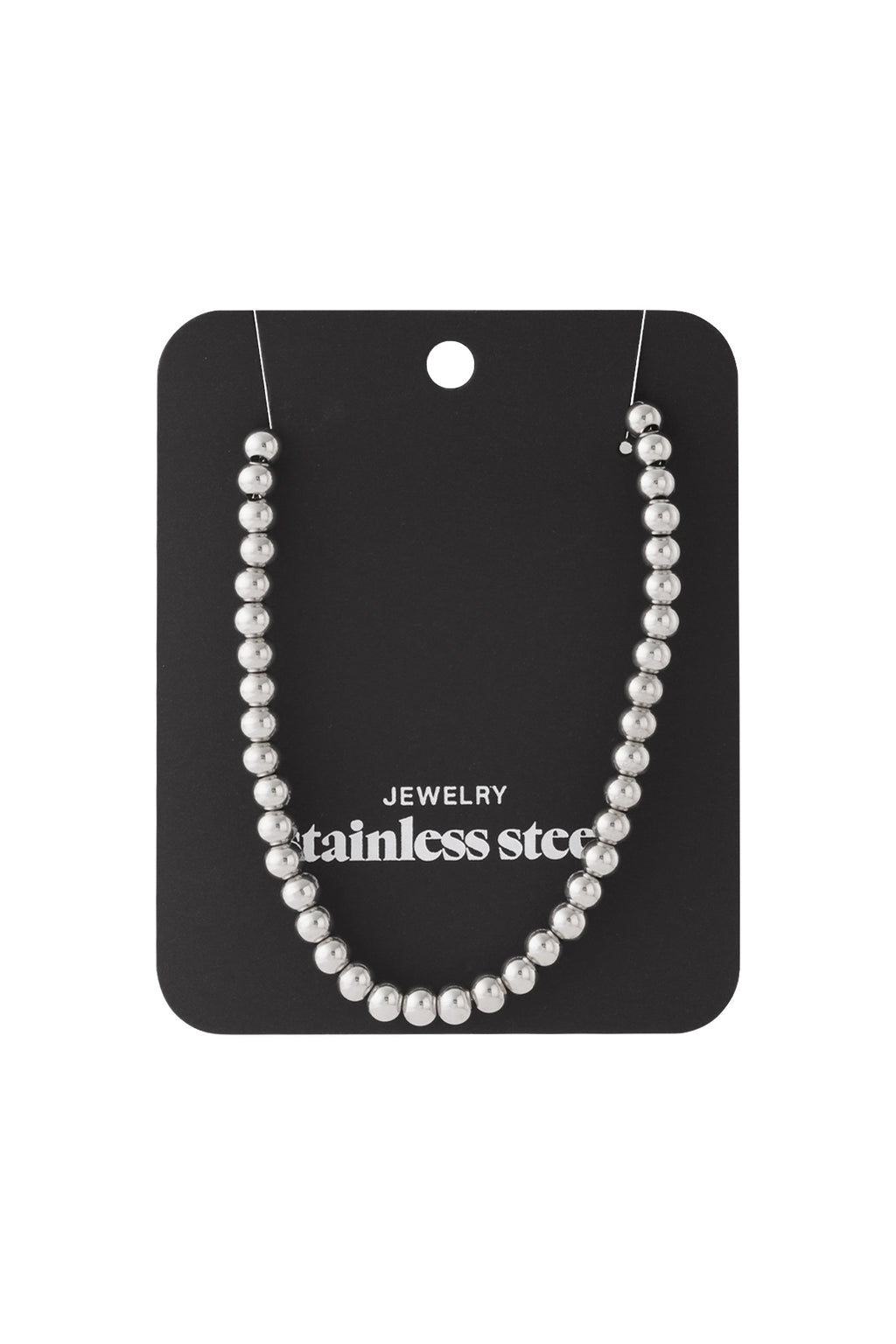 Veda - kralenketting zilverkleurig