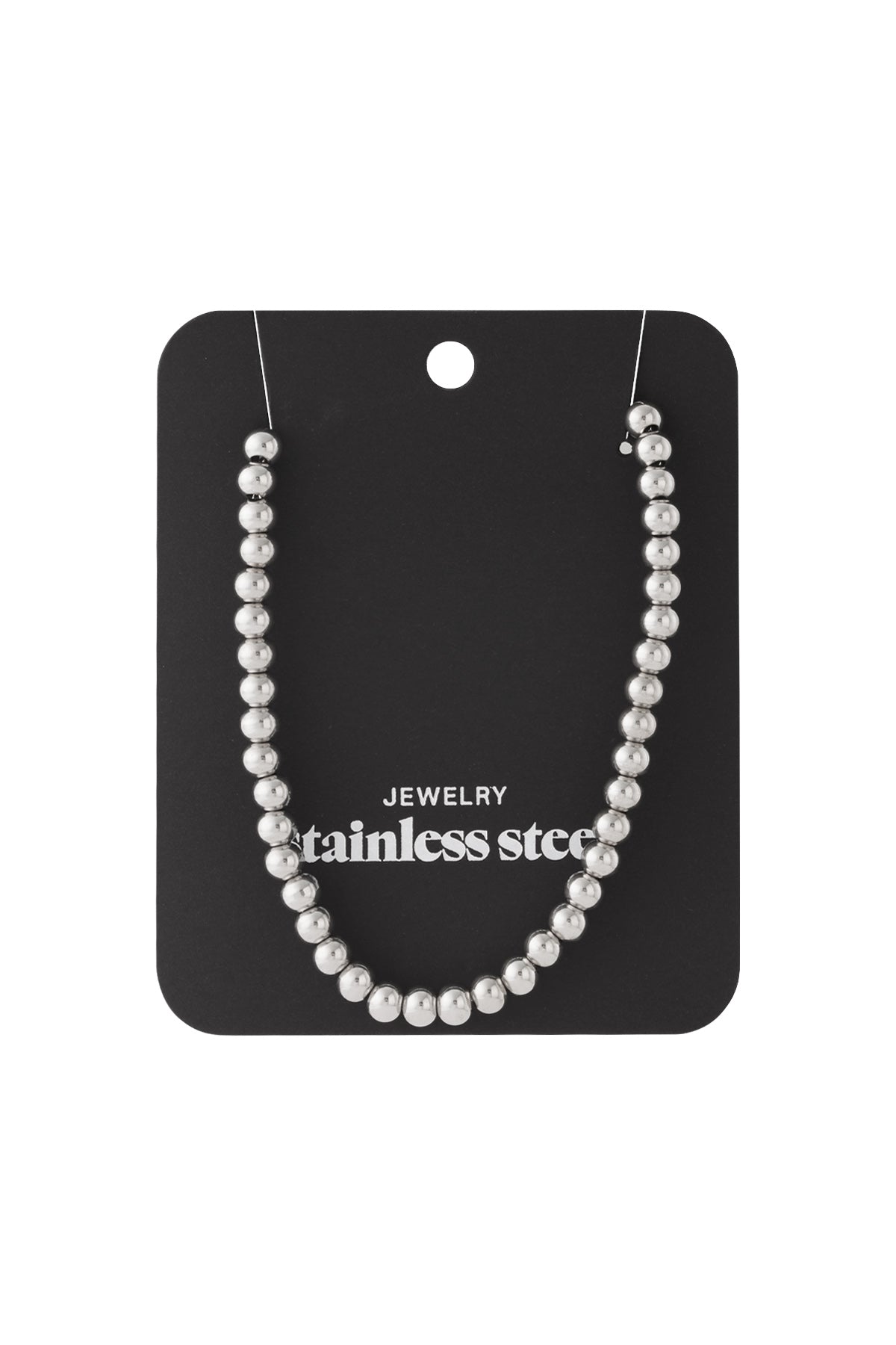 Veda - kralenketting zilverkleurig