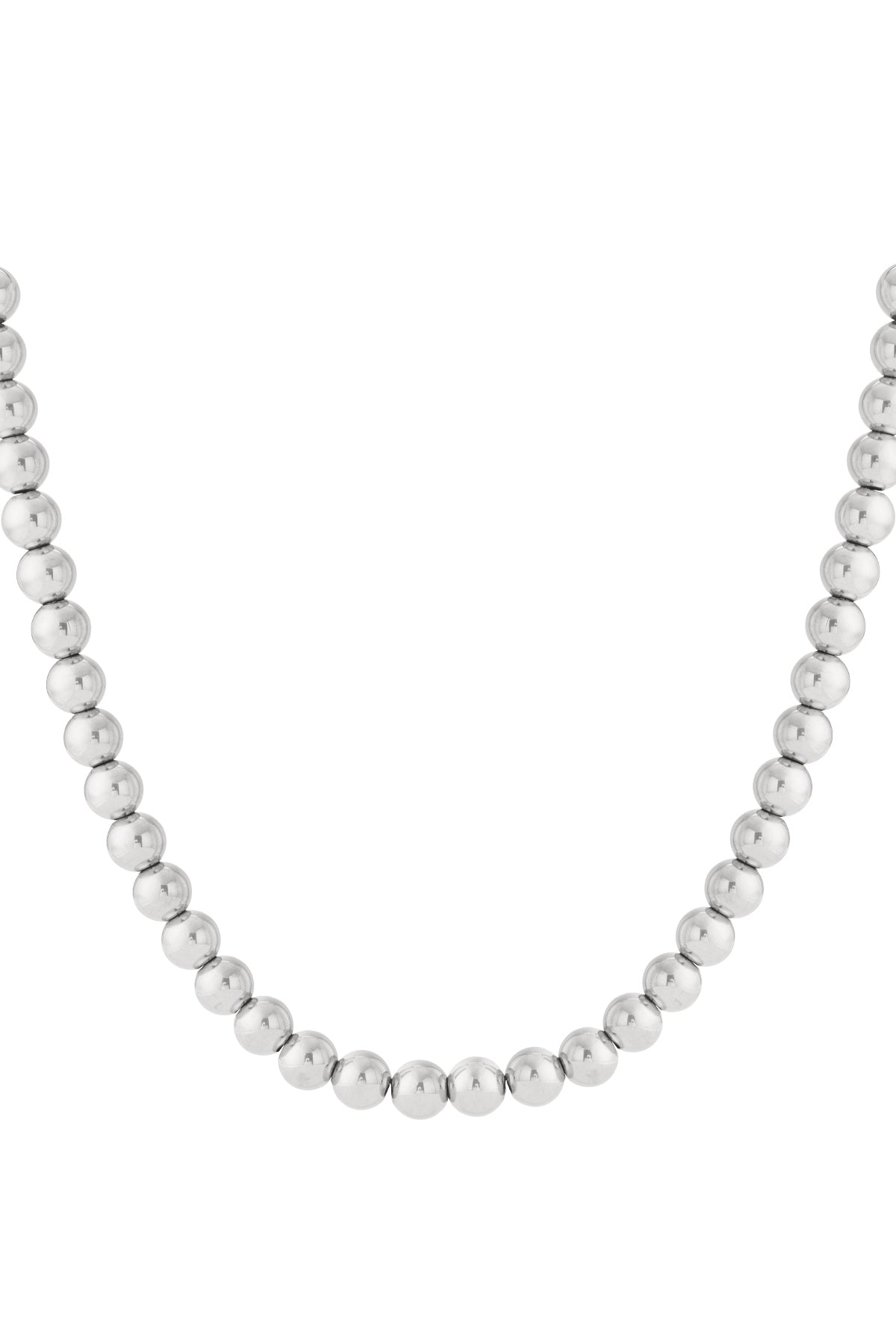 Alma - kralenketting Zilver detail