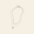 Heart - layered ketting zilverkleurig