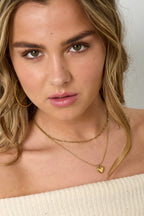 Heart - layered ketting Goud aan hals