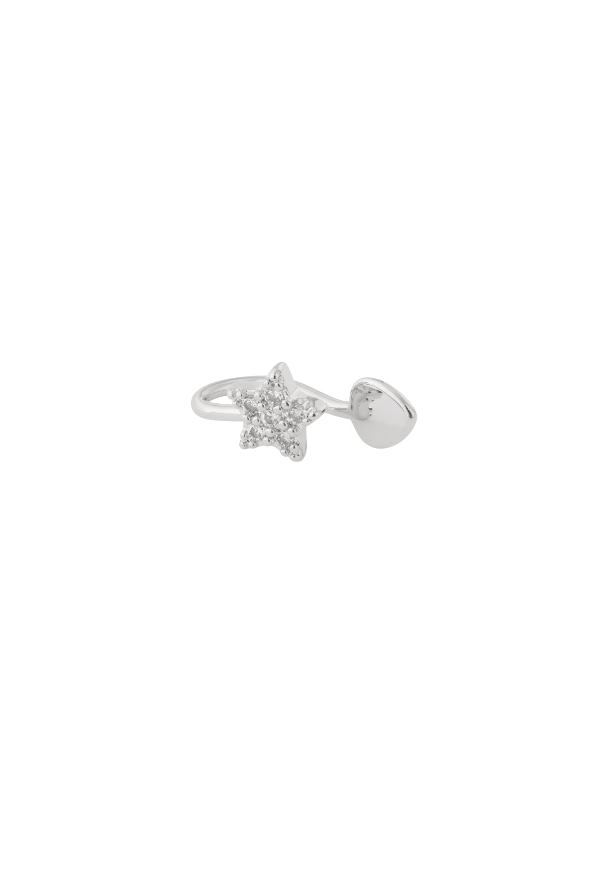 Unique - earcuff Zilver aan oor