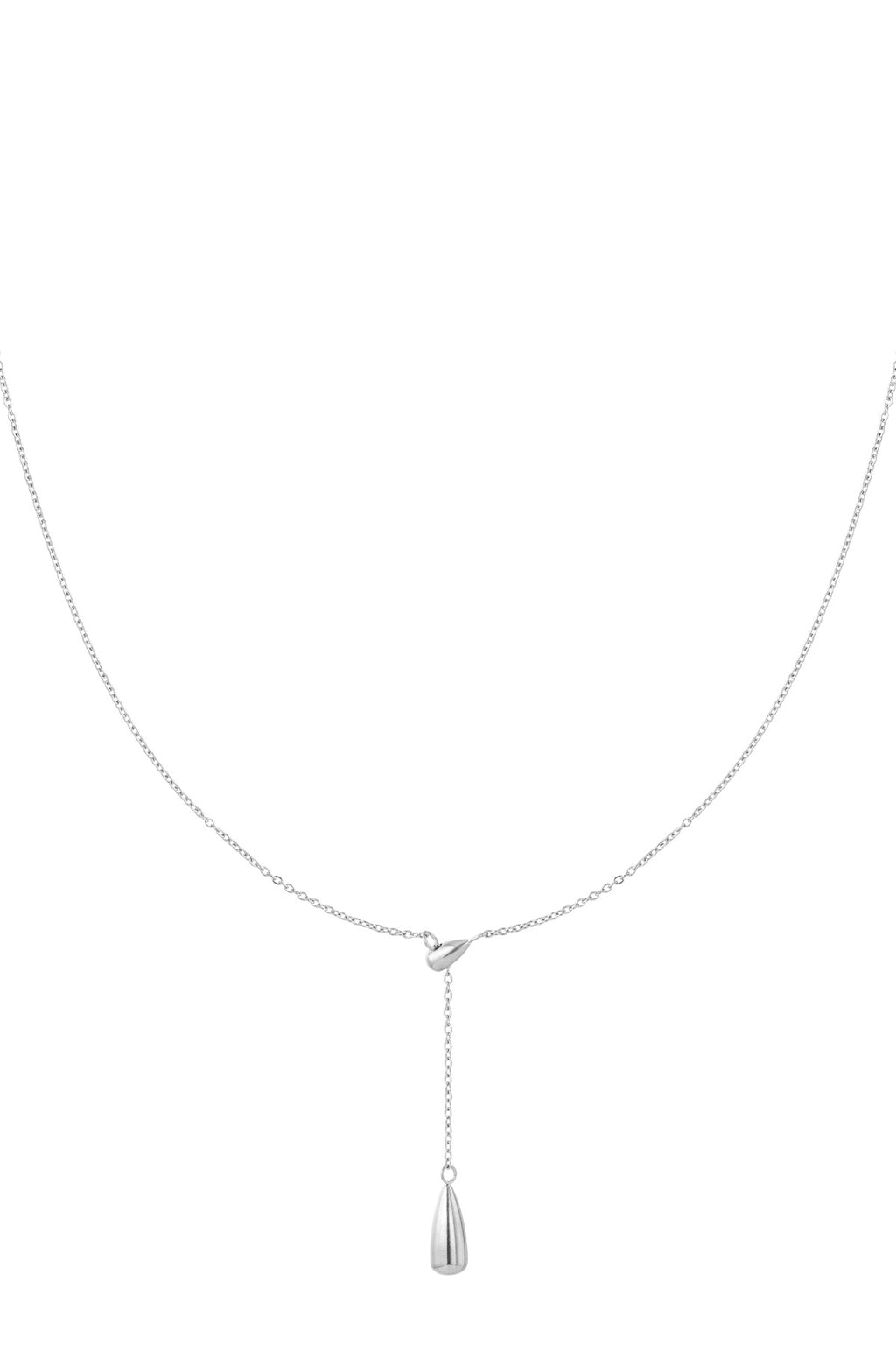 Drop - hanger ketting Zilver