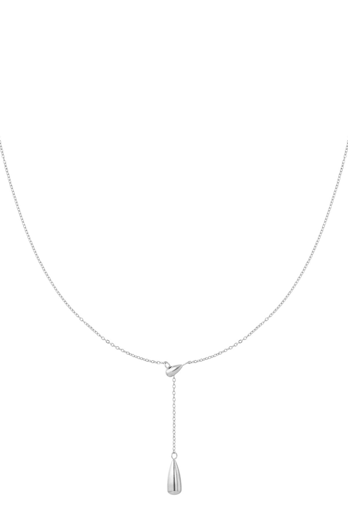 Drop - hanger ketting Zilver
