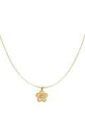Luna - bloem ketting Goud