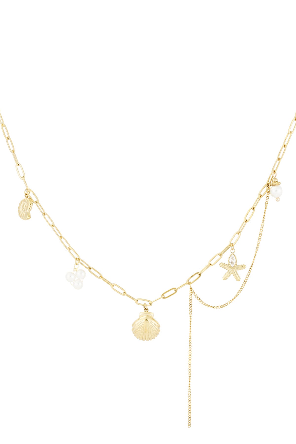 Wave - golf ketting Goud