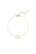Linked Luck - klaver armband Goud