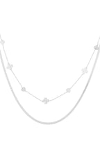 Pure Pair - layered ketting Zilver