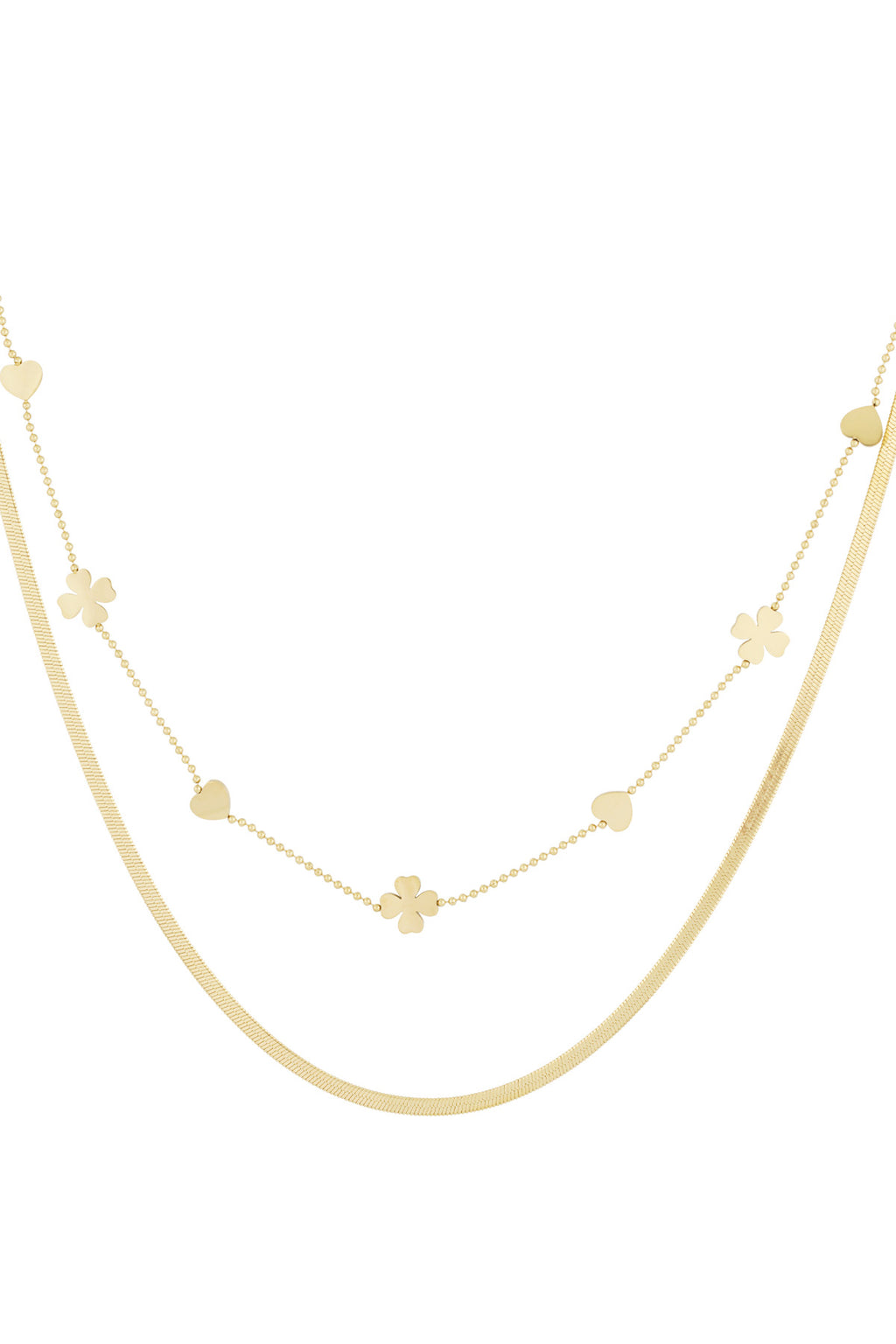 Pure Pair - layered ketting Goud