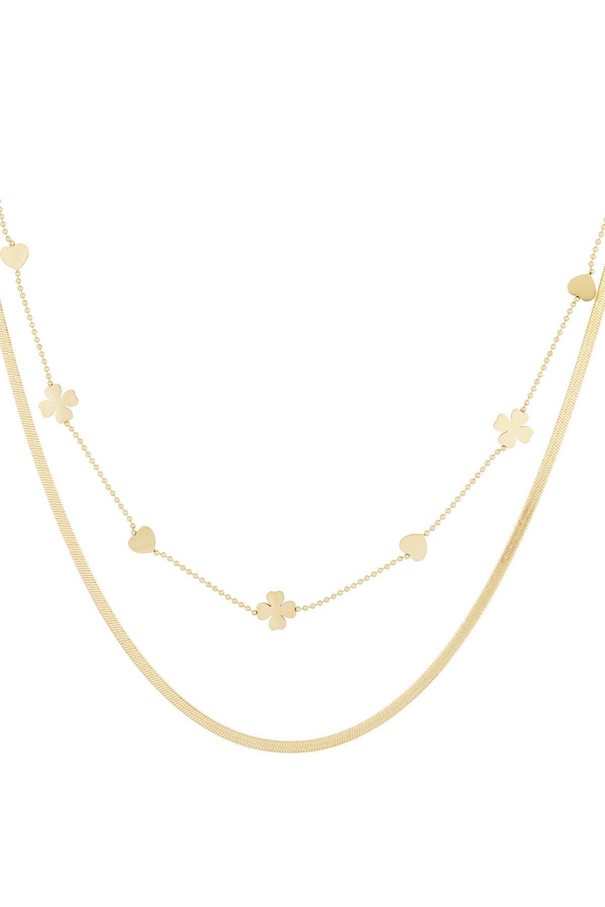 Pure Pair - layered ketting Goud