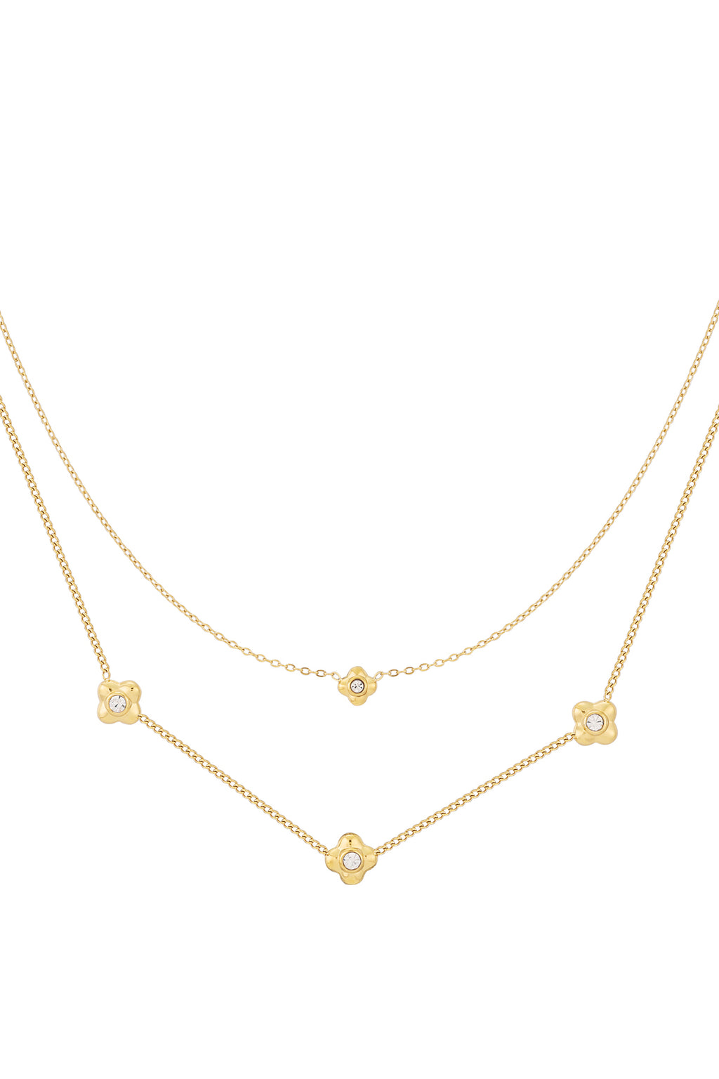 Glow - layered ketting Goud