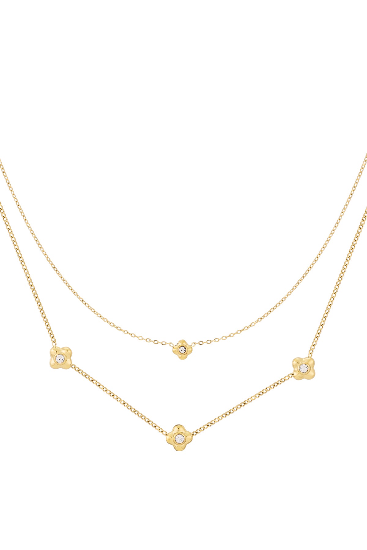 Glow - layered ketting Goud