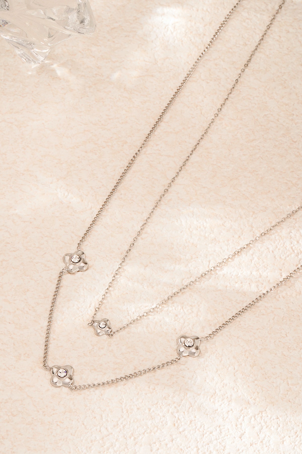 Glow - layered ketting set Zilver