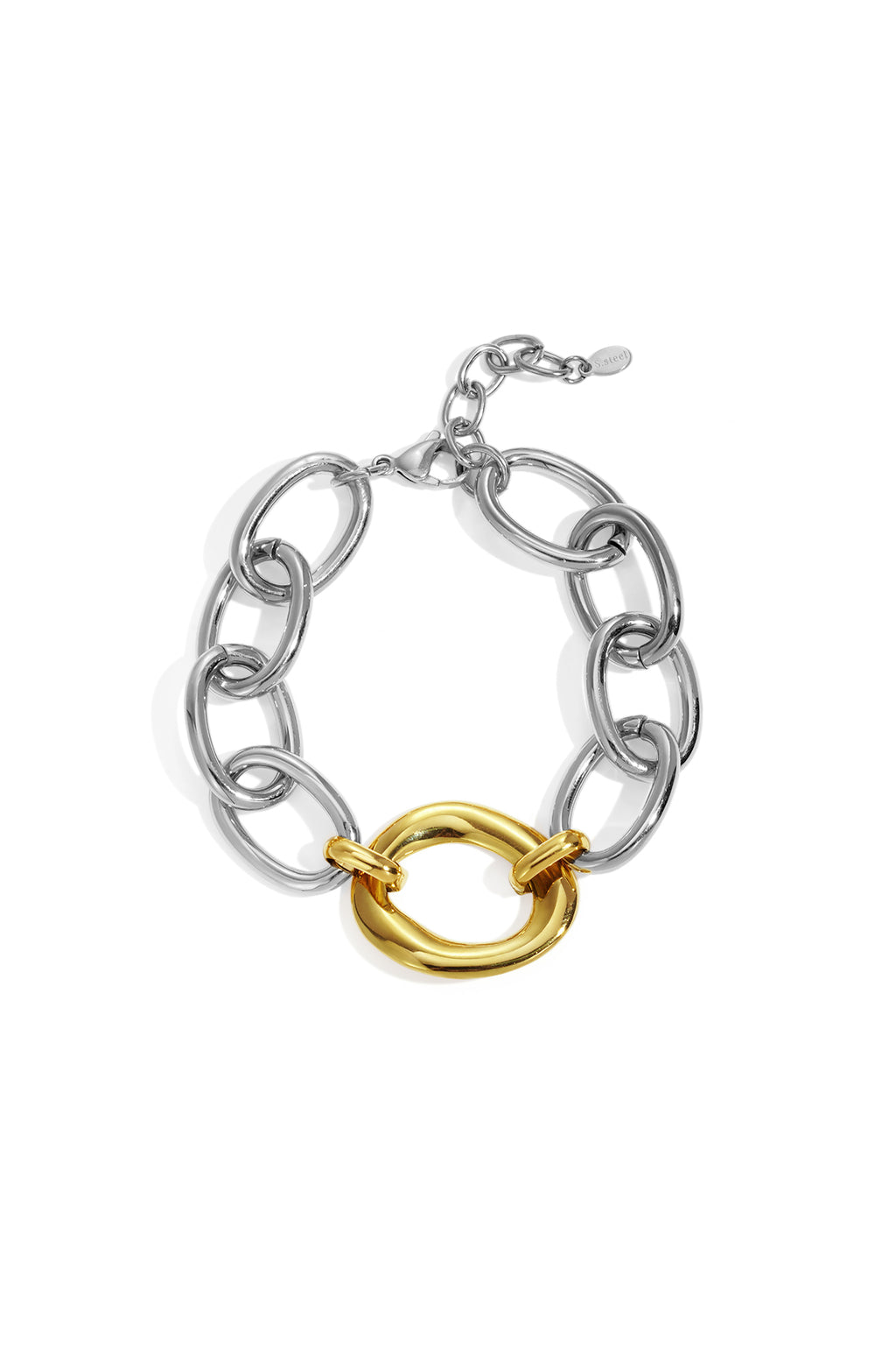 Mixed - schakelarmband Goud detail