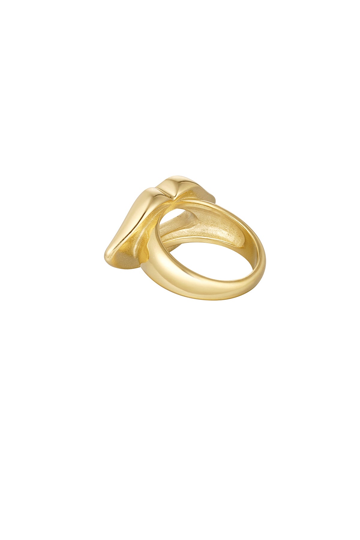 Kisses - hartjes ring Goud detail