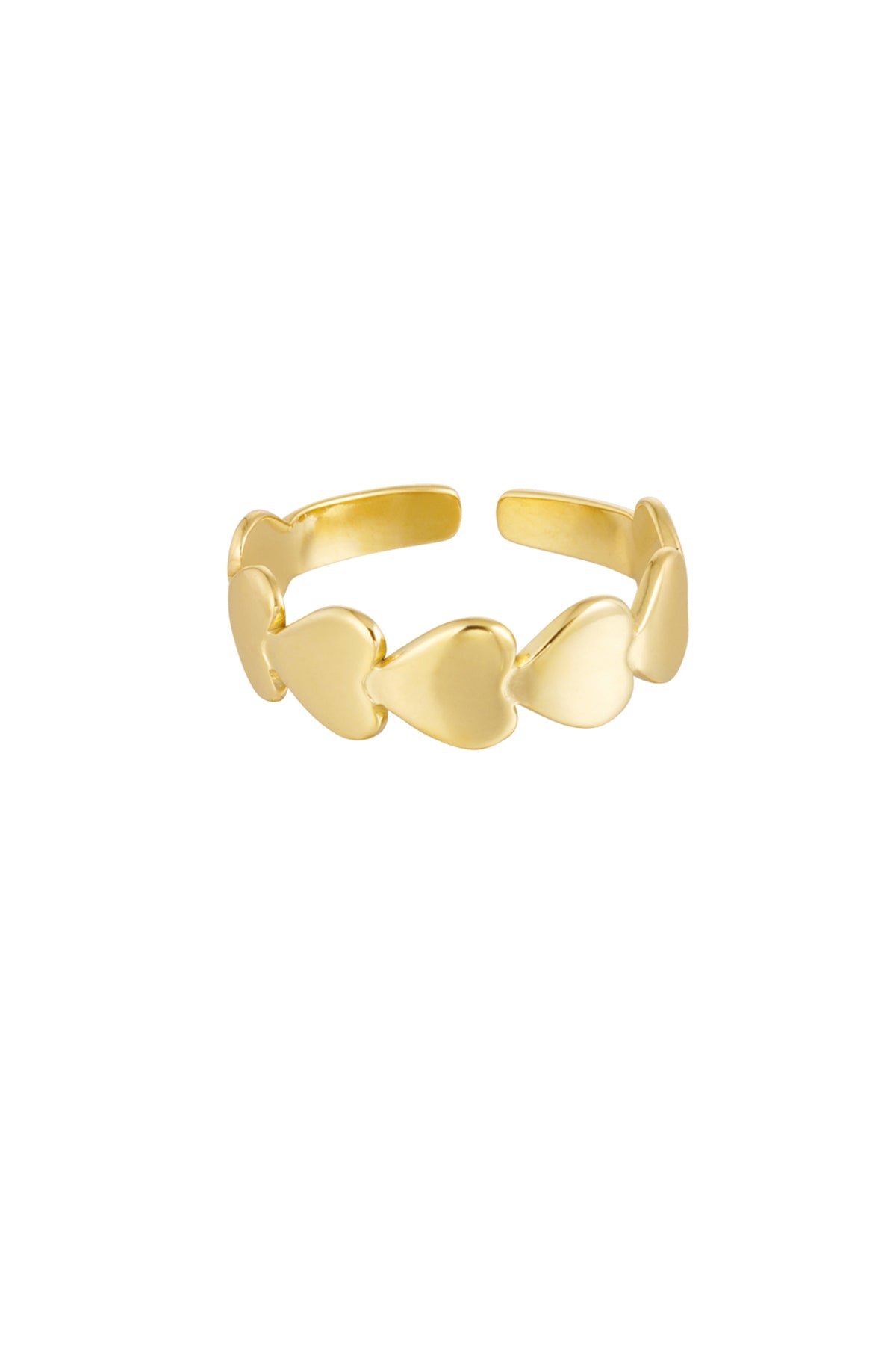 Xoxo - hartjes ring Goud