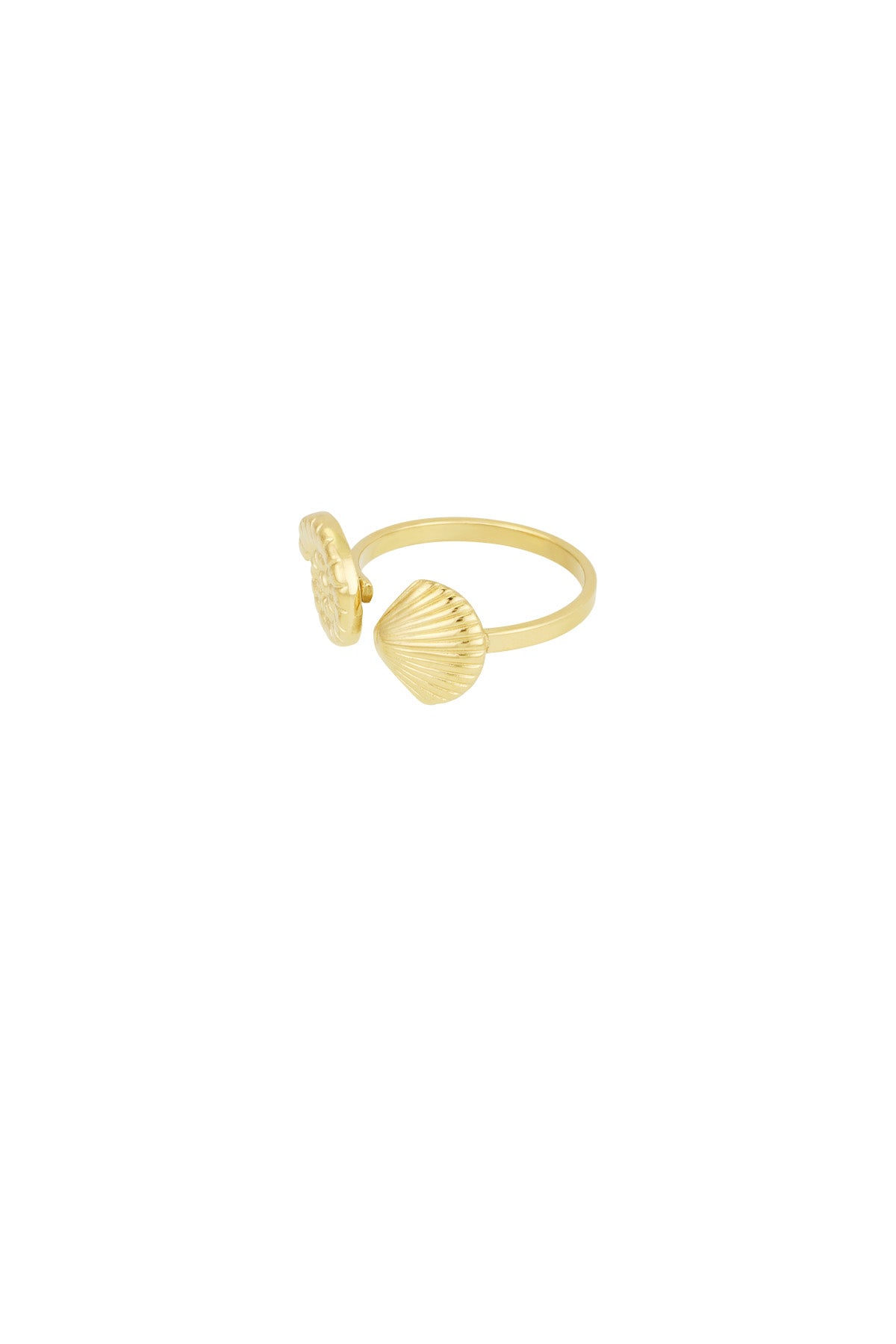 Shell - statement ring Goud detail