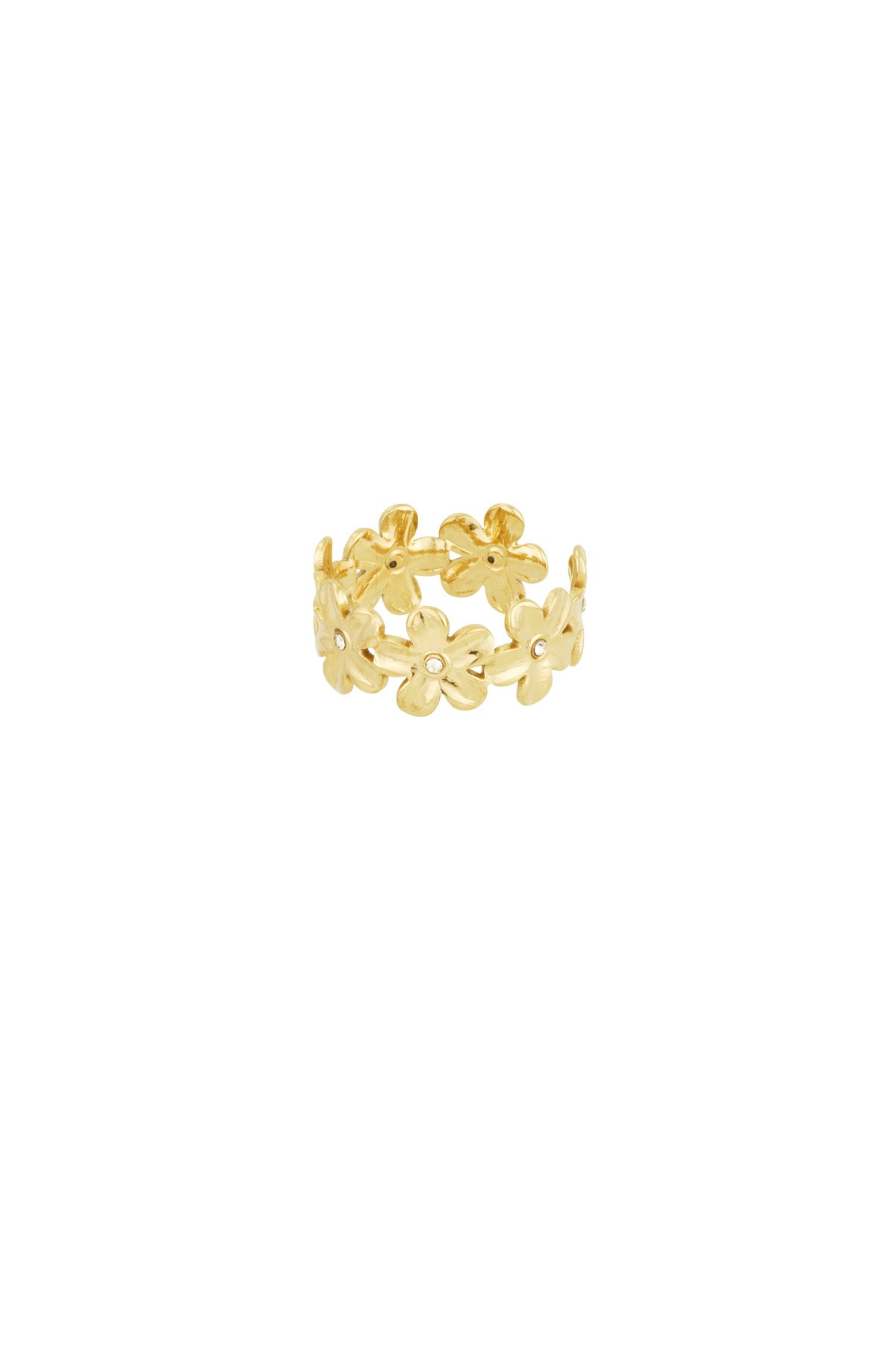 Bloom - bloemenring Goud detail