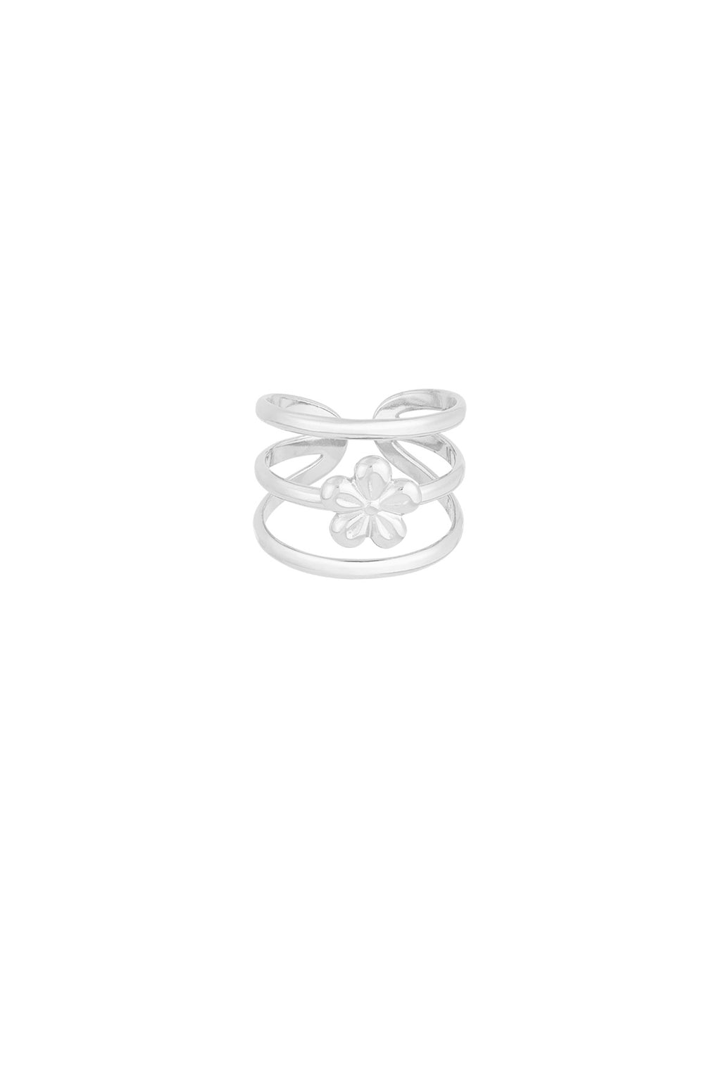 Flower Stack - stapelring Zilver
