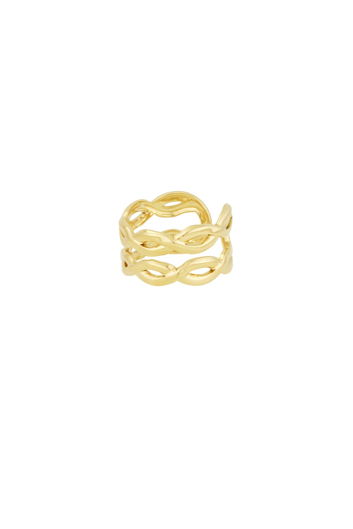 Fien - verstelbare ring Goud detail