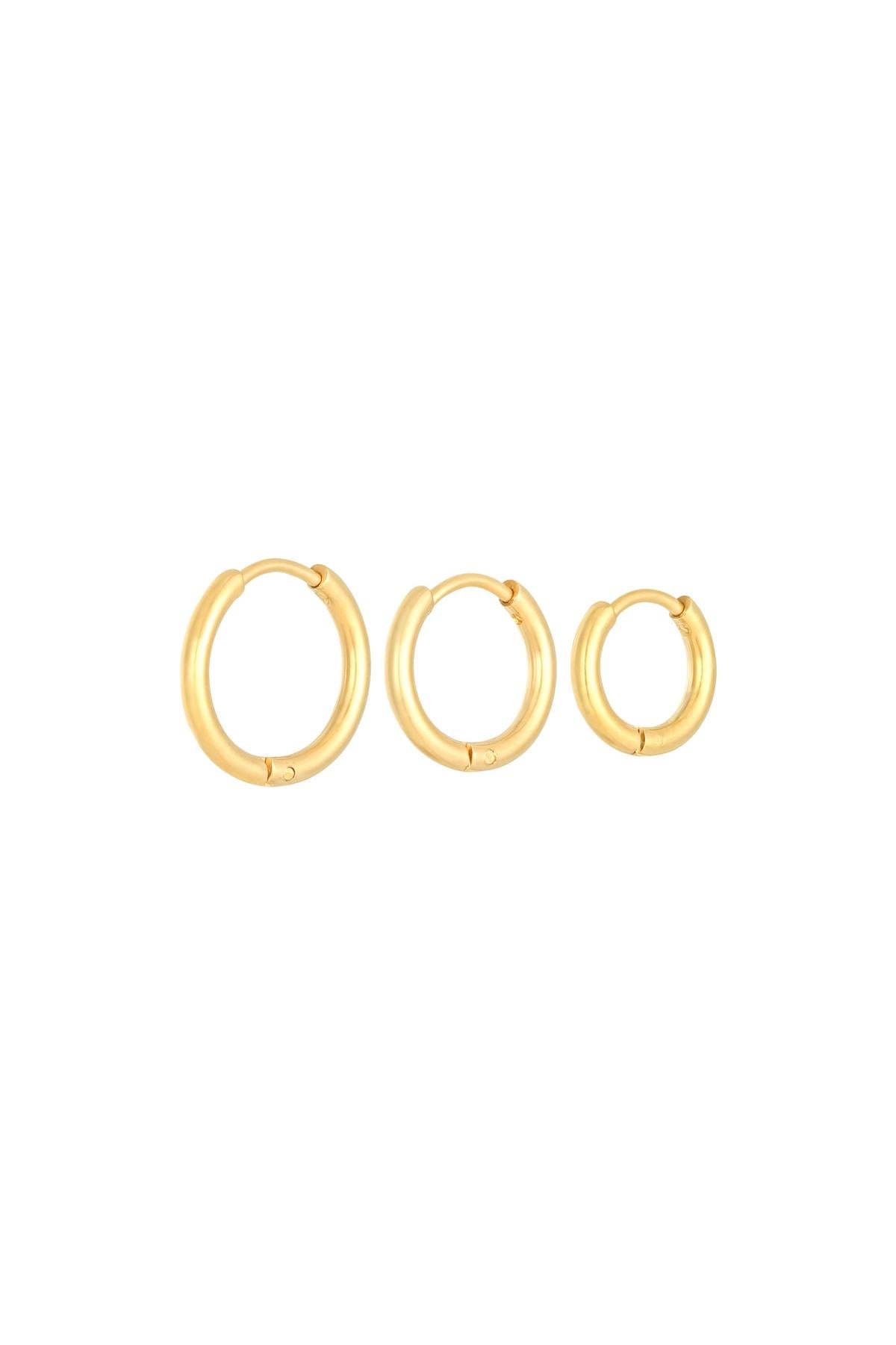 Trio Mini - hoops set Zilver