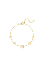Clover - bedelarmband Goud