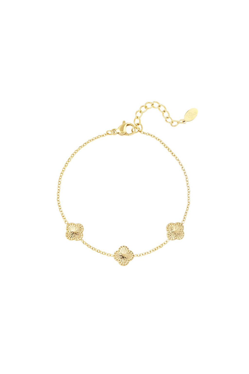 Blessed - klaver armband Goud