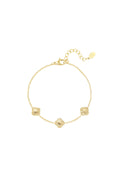 Blessed - klaver armband Goud