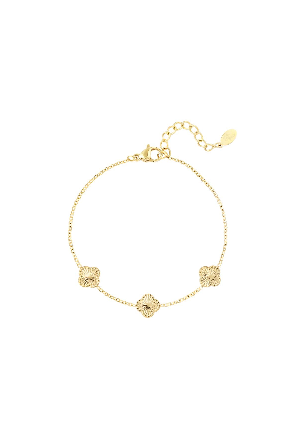 Blessed - klaver armband Goud