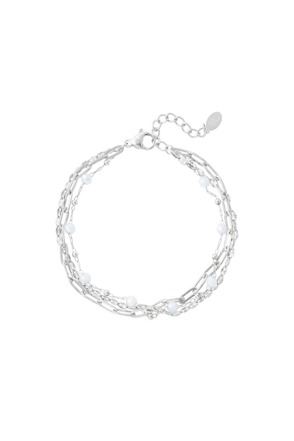 Coco - layered armband Zilver