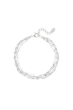 Coco - layered armband Zilver