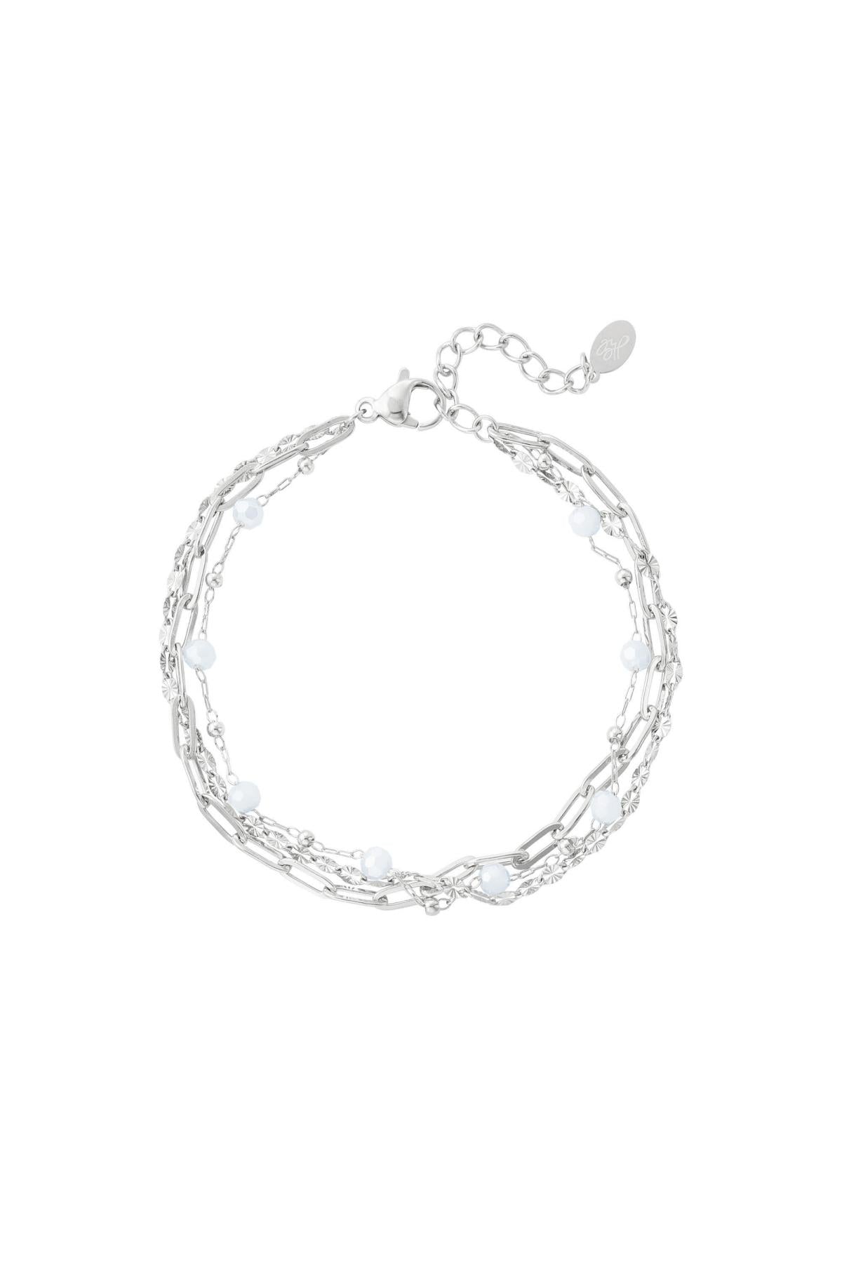 Coco - layered armband Zilver