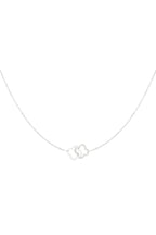 Linked Luck - klaver ketting Zilver
