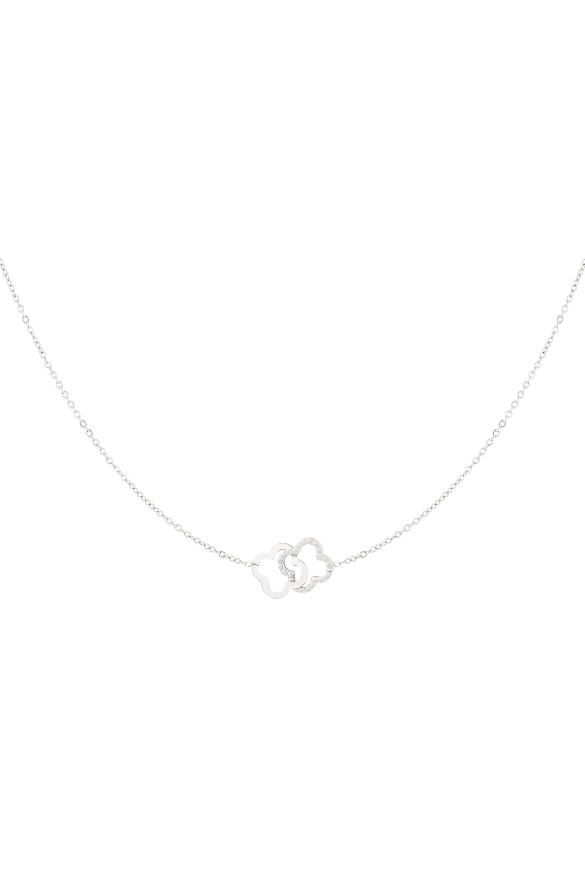 Linked Luck - klaver ketting Zilver