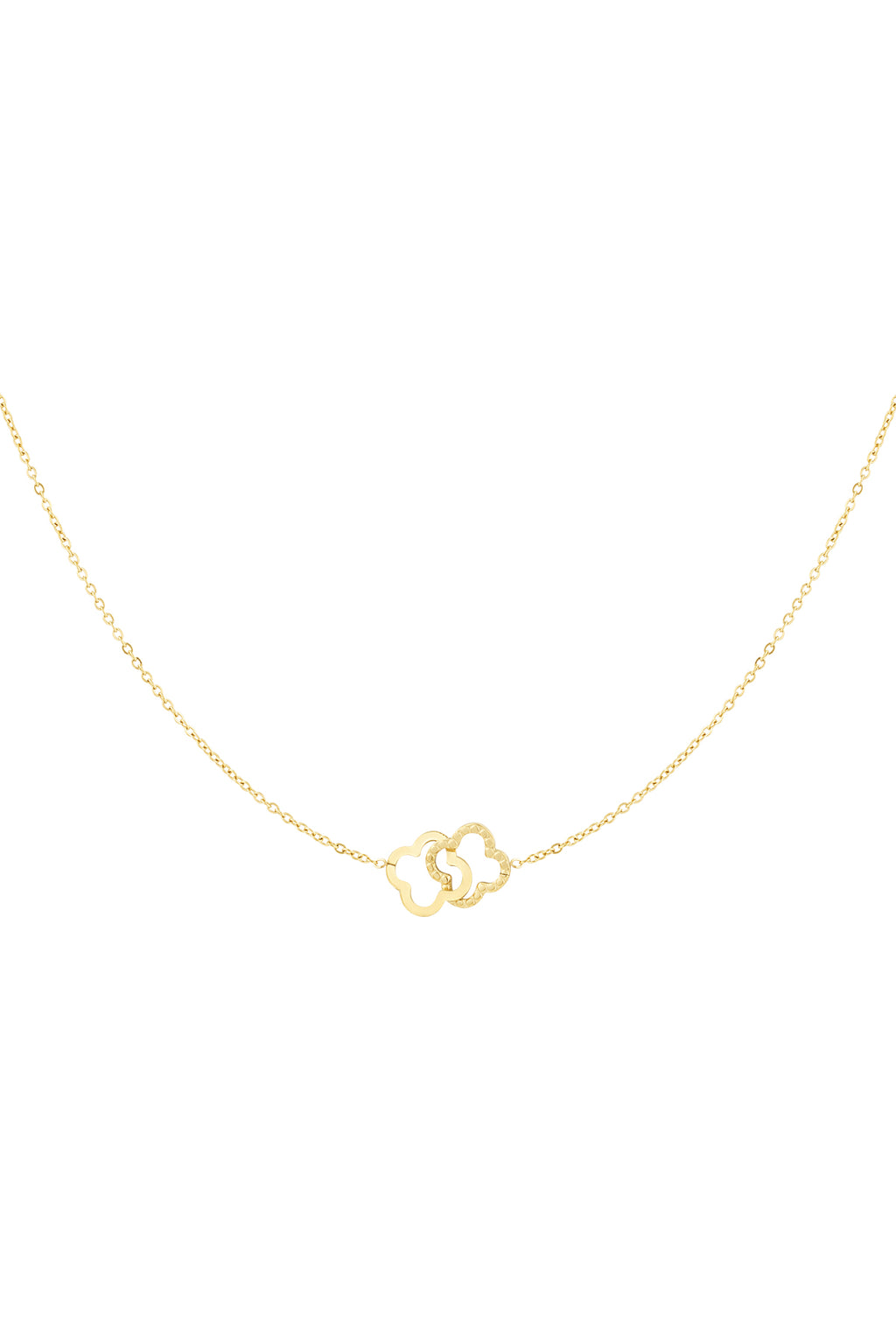 Linked Luck - klaver ketting Zilver