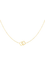 Linked Luck - klaver ketting Zilver