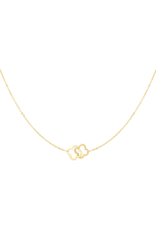 Linked Luck - klaver ketting Zilver